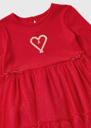 Girls Red Tutu Christmas Dress (9mths-6yrs)