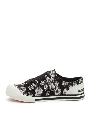 Rocket Dog Jazzin Black Flroal Print Trainers