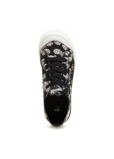 Rocket Dog Jazzin Black Flroal Print Trainers