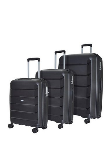 Rock Luggage Tulum Black Hard Shell Suitcase