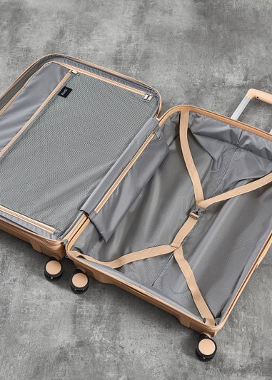 Rock Luggage Tulum Beige Hard Shell Suitcase