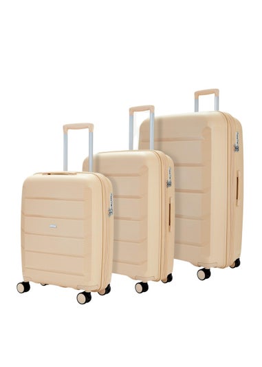 Rock Luggage Tulum Beige Hard Shell Suitcase