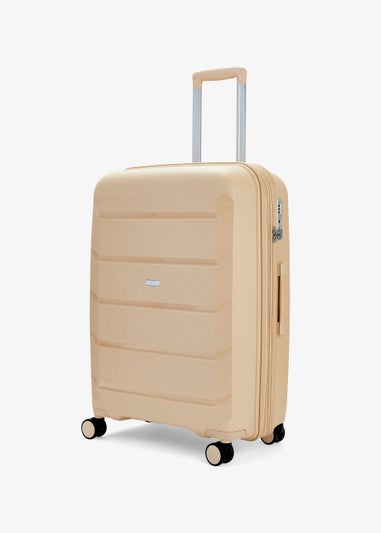 Rock Luggage Tulum Beige Hard Shell Suitcase