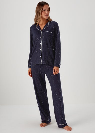 Navy Shimmer Pyjama Set