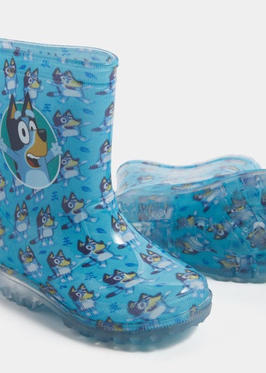 Kids Blue Bluey Print Wellies (Younger 6-12)
