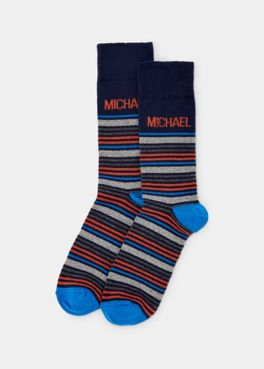 Multicoloured Michael Name Socks