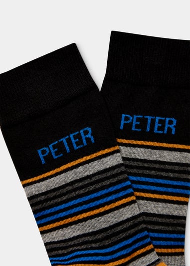 Multicoloured Peter Name Socks