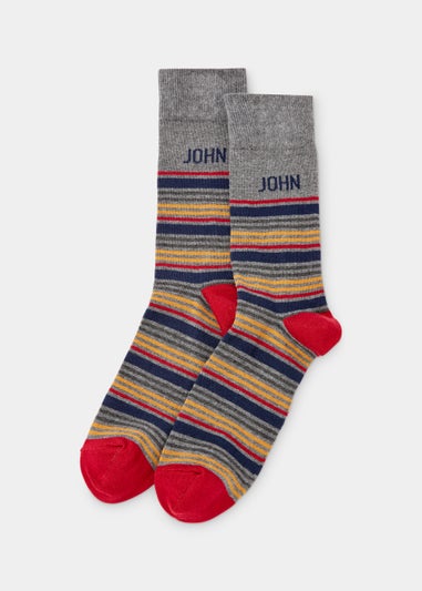 Multicoloured John Name Socks