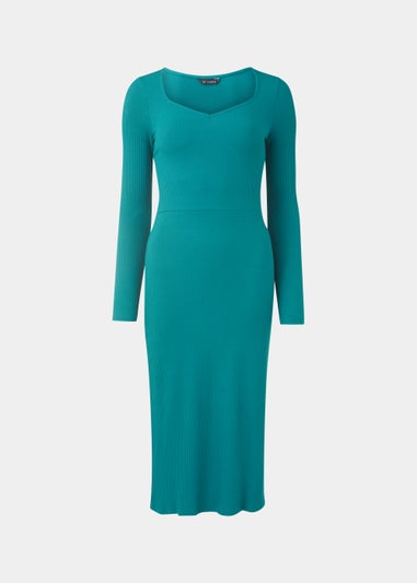 Et Vous Green Ribbed Dress