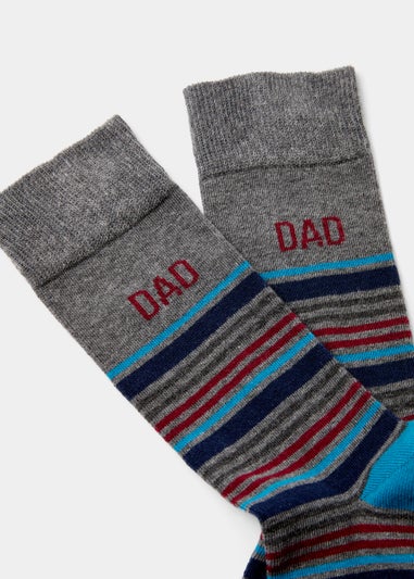 Multicoloured Stripe Dad Socks