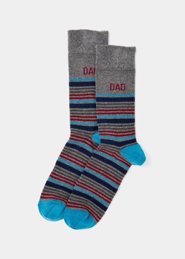Multicoloured Stripe Dad Socks