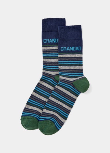 Multicoloured Stripe Grandad Socks