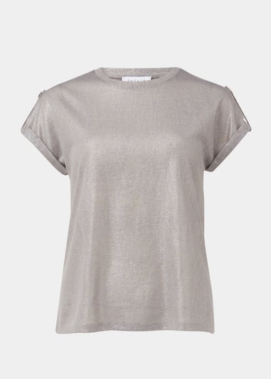 Grey Metallic T-Shirt