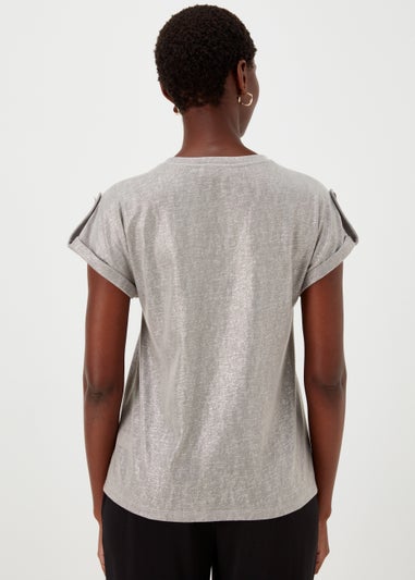 Grey Metallic T-Shirt