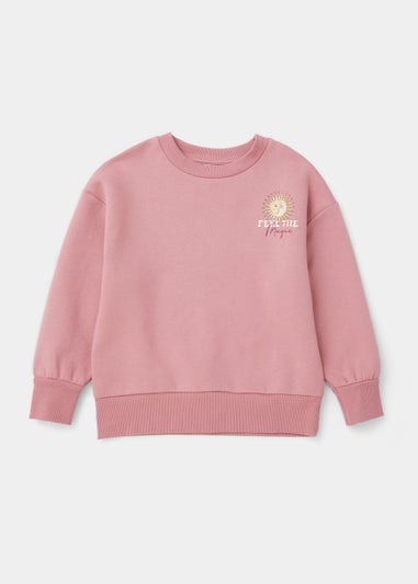 Girls Mauve Feel the Magic Sweatshirt (4-15yrs)