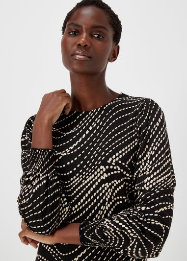 Et Vous Multicoloured Shirred Jersey Top
