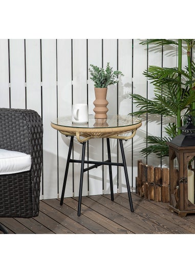 Outsunny Rattan Side Table