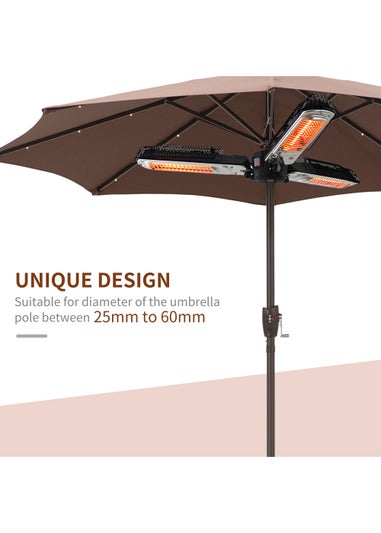Outsunny Mounted Umberella Patio Heater