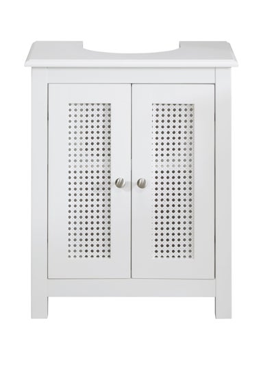 Lloyd Pascal Raffia Under Basin Sink Cabinet White