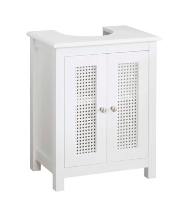 Lloyd Pascal Raffia Under Basin Sink Cabinet White