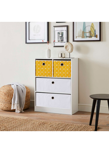 Lloyd Pascal Jazz Geometric 2+2 Storage Unit (83cm x 63cm x 30cm)