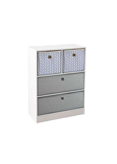 Lloyd Pascal Jazz Chevron 2+2 Storage Unit (83cm x 63cm x 30cm)