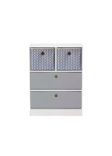 Lloyd Pascal Jazz Chevron 2+2 Storage Unit (83cm x 63cm x 30cm)