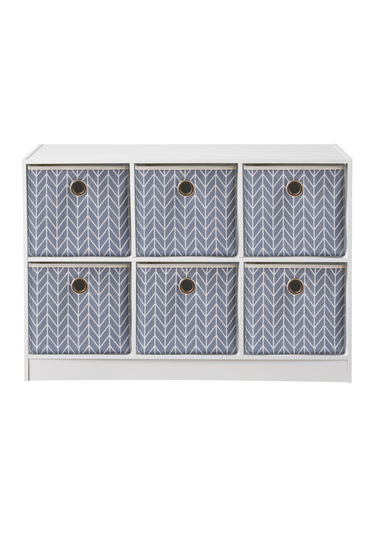 Lloyd Pascal Jazz Chevron 6 Cube Storage Unit (65cm x 95cm x 30cm)