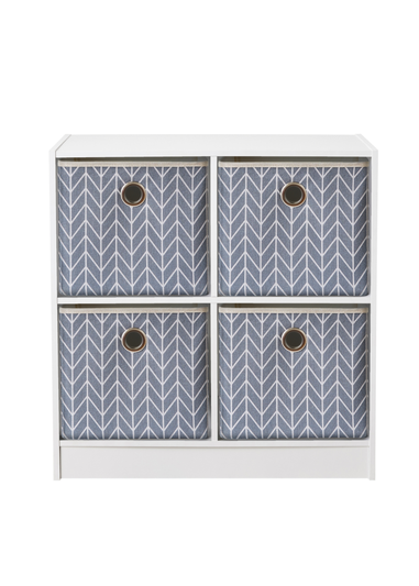 Lloyd Pascal Jazz Chevron 4 Cube Storage Unit (65cm x 63cm x 30cm)