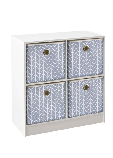 Lloyd Pascal Jazz Chevron 4 Cube Storage Unit (65cm x 63cm x 30cm)