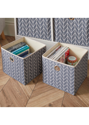 Lloyd Pascal Jazz Chevron 4 Cube Storage Unit (65cm x 63cm x 30cm)