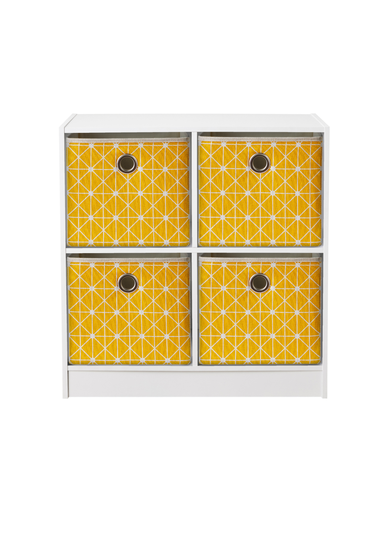 Lloyd Pascal Jazz Geometric 4 Cube Storage Unit (65cm x 63cm x 30cm)
