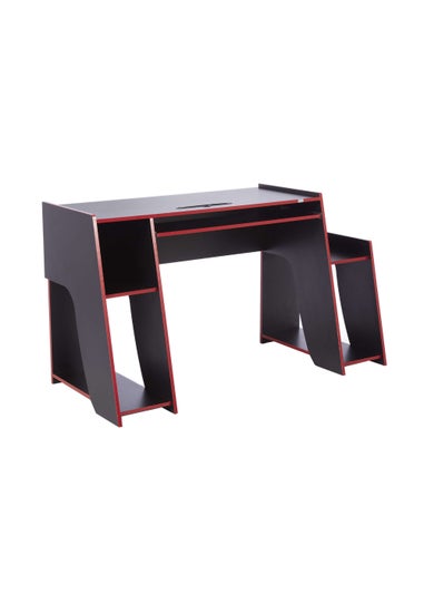 Lloyd Pascal Holywell Gaming Desk in Black and Red
