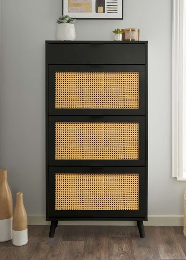 Lloyd Pascal Raffia Shoe Cabinet