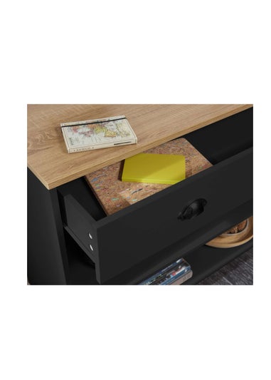 Lloyd Pascal Linwood Console with 2 shelves Black