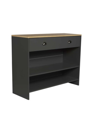 Lloyd Pascal Linwood Console with 2 shelves Black