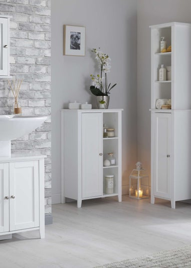 Lloyd Pascal Marble Effect Top Console Unit (91cm x 55cm x 30cm)