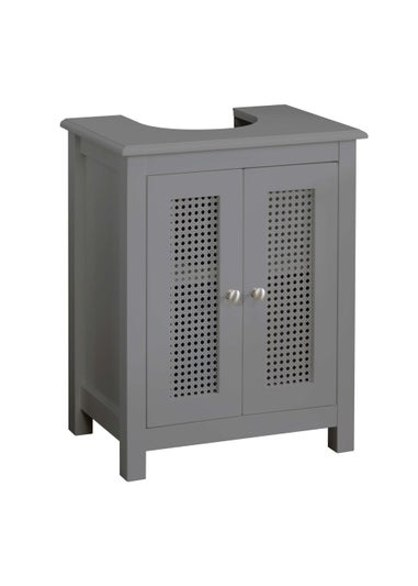 Lloyd Pascal Raffia Under Basin Sink Cabinet Grey