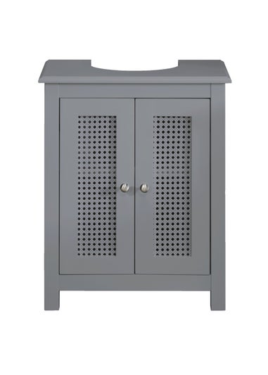 Lloyd Pascal Raffia Under Basin Sink Cabinet Grey