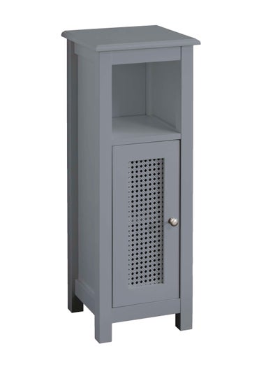 Lloyd Pascal Raffia Single Door Cabinet Grey