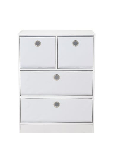 Lloyd Pascal Jazz 2+2 Storage Unit White (83cm x 63cm x 30cm)