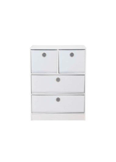 Lloyd Pascal Jazz 2+2 Storage Unit White (83cm x 63cm x 30cm)