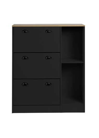 Lloyd Pascal Linwood Shoe Cabinet Black