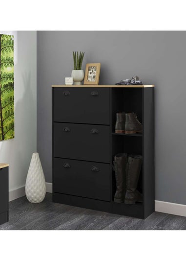 Lloyd Pascal Linwood Shoe Cabinet Black