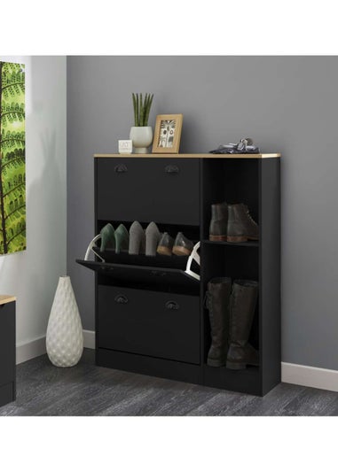 Lloyd Pascal Linwood Shoe Cabinet Black