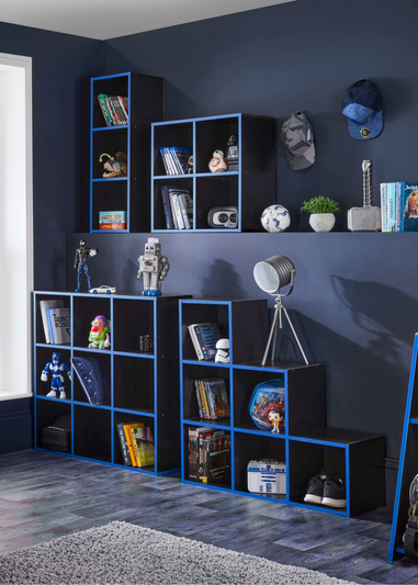 Lloyd Pascal 3 Cubes Storage Unit in Black and Blue