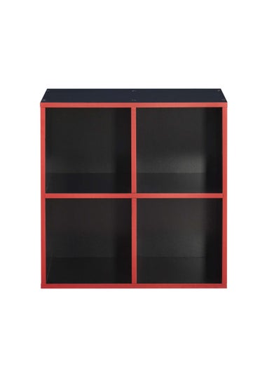 Lloyd Pascal 4 Cube Storage Unit in Black and Red