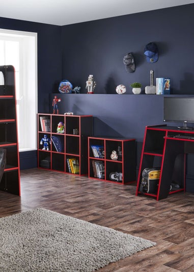 Lloyd Pascal 4 Cube Storage Unit in Black and Red