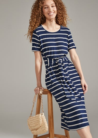 Navy Stripe T-Shirt Dress