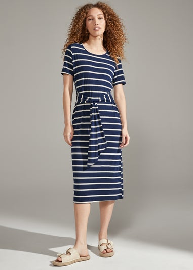 Navy Stripe T-Shirt Dress